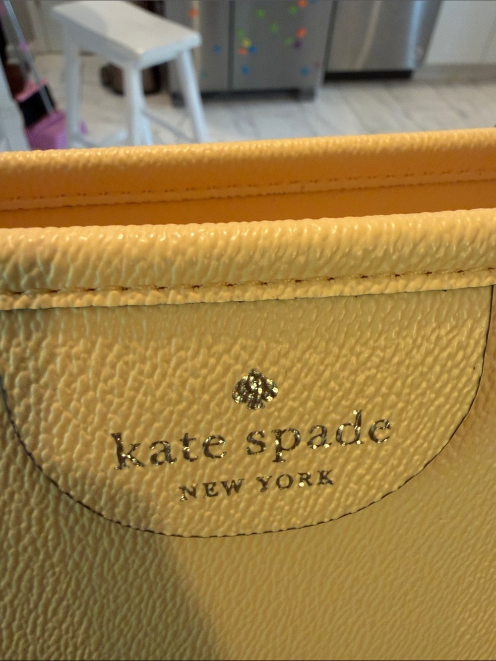kate spade lemon yellow leather tote - Picture 3 of 15